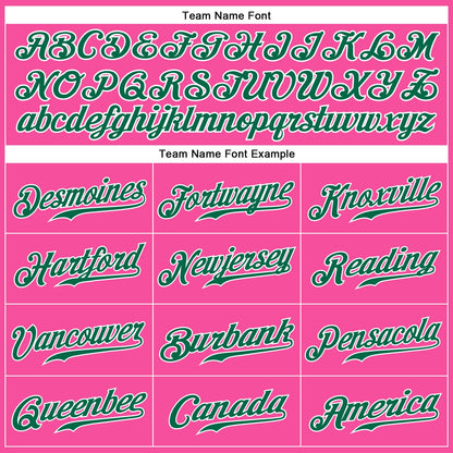 Custom Pink Kelly Green-White Authentic Sleeveless Baseball Jersey - Sky-Custom