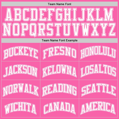 Custom Pink White Authentic Throwback Basketball Jersey - Sky-Custom