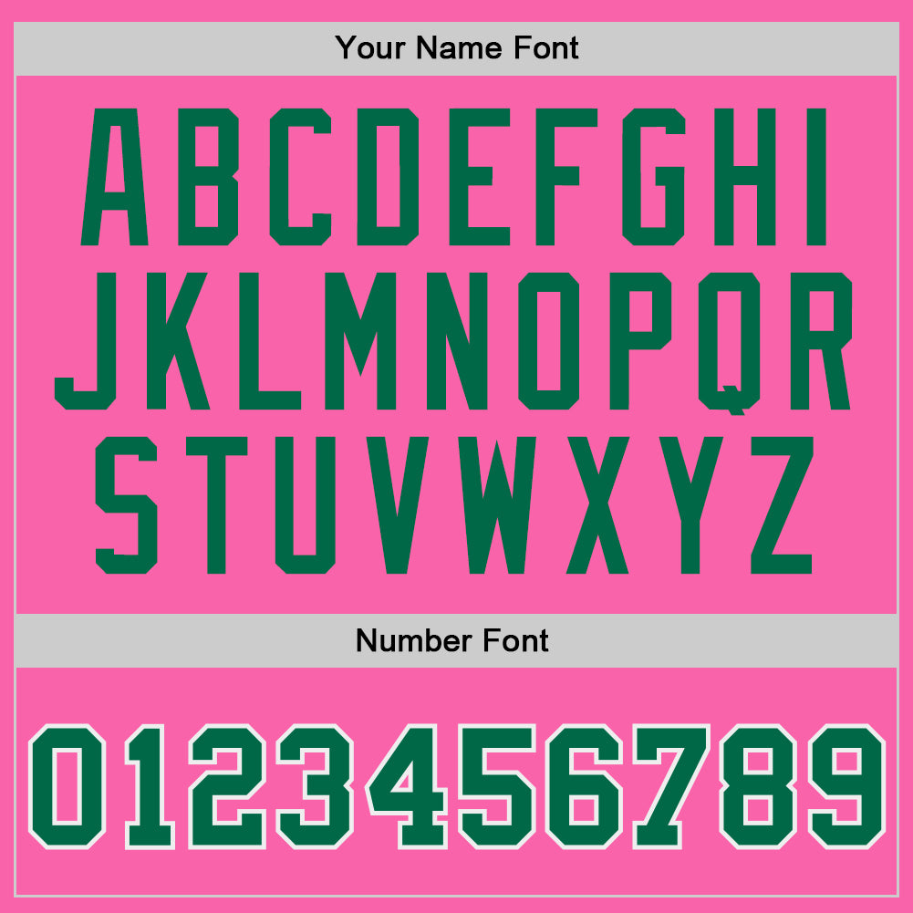 Custom Pink Kelly Green-White Authentic Throwback Basketball Jersey - Sky-Custom