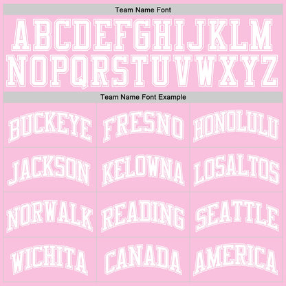 Custom Light Pink White Authentic Throwback Basketball Jersey - Sky-Custom