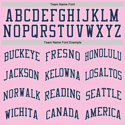Custom Light Pink Navy-White Authentic Throwback Basketball Jersey - Sky-Custom