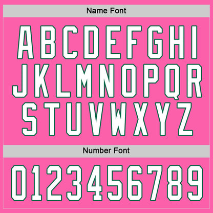 Custom Pink White-Kelly Green Hockey Jersey - Sky-Custom