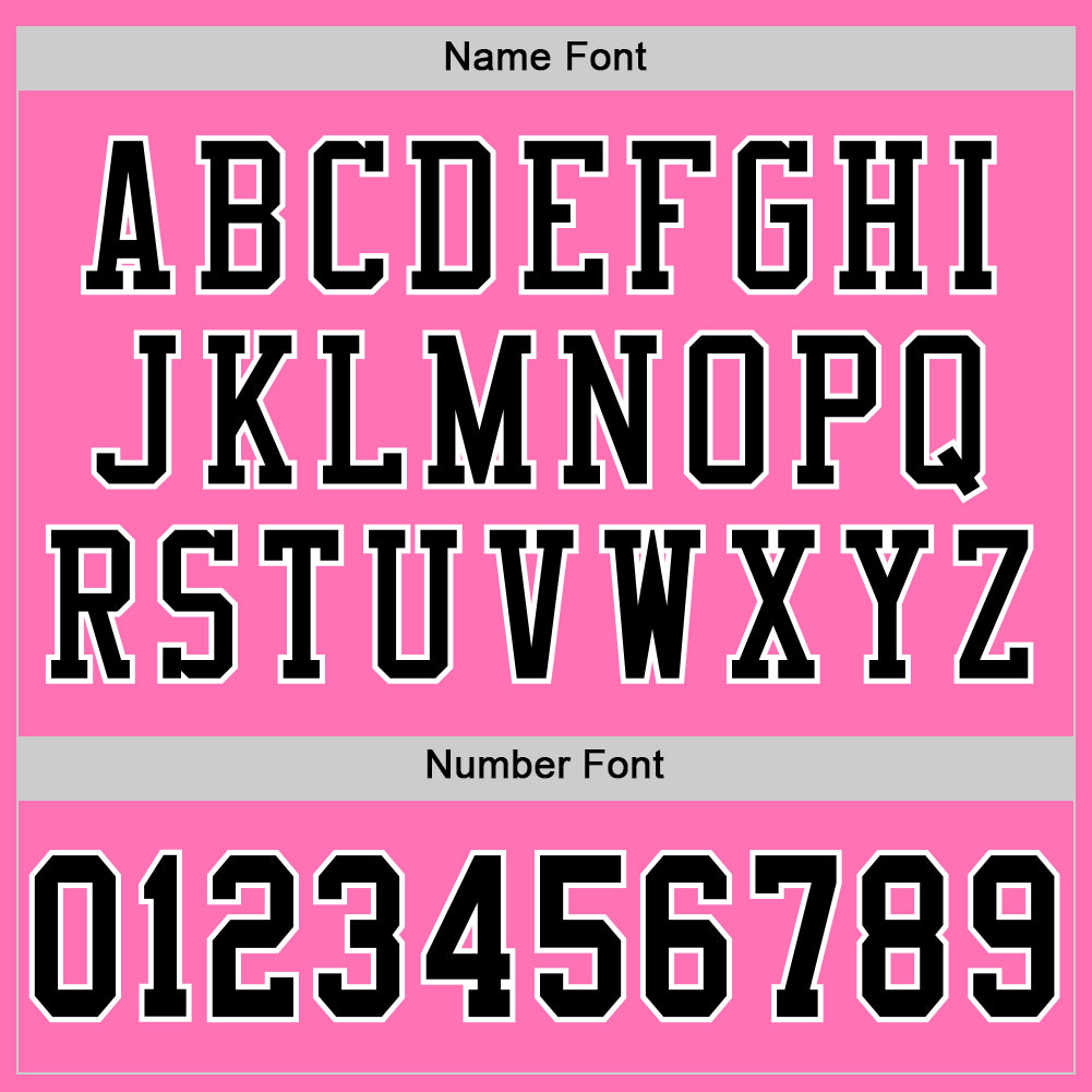 Custom Pink Black-White Mesh Authentic Football Jersey - Sky-Custom