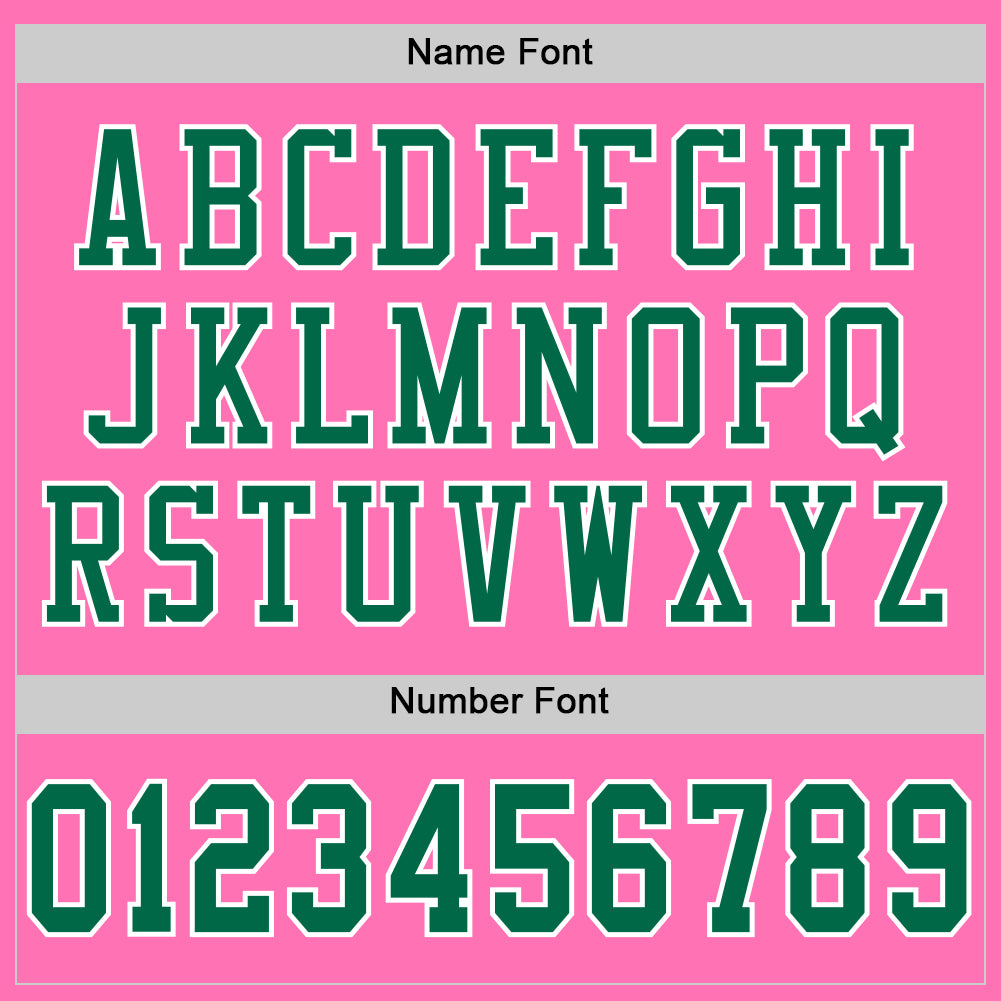 Custom Pink Kelly Green-White Mesh Authentic Football Jersey - Sky-Custom