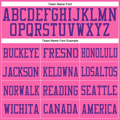 Custom Pink Purple Mesh Authentic Football Jersey - Sky-Custom