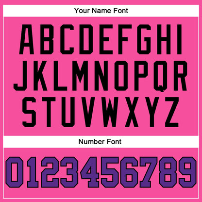 Custom Pink Purple-Black Authentic Throwback Basketball Jersey - Sky-Custom