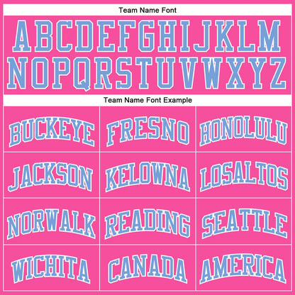 Custom Pink Light Blue-White Authentic Throwback Basketball Jersey - Sky-Custom
