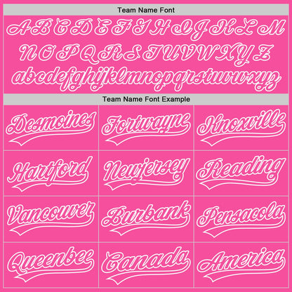 Custom Pink Pink-White Authentic Baseball Jersey - Sky-Custom