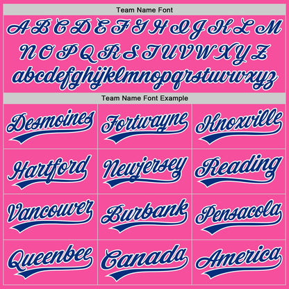 Custom Pink Royal-White Authentic Baseball Jersey - Sky-Custom