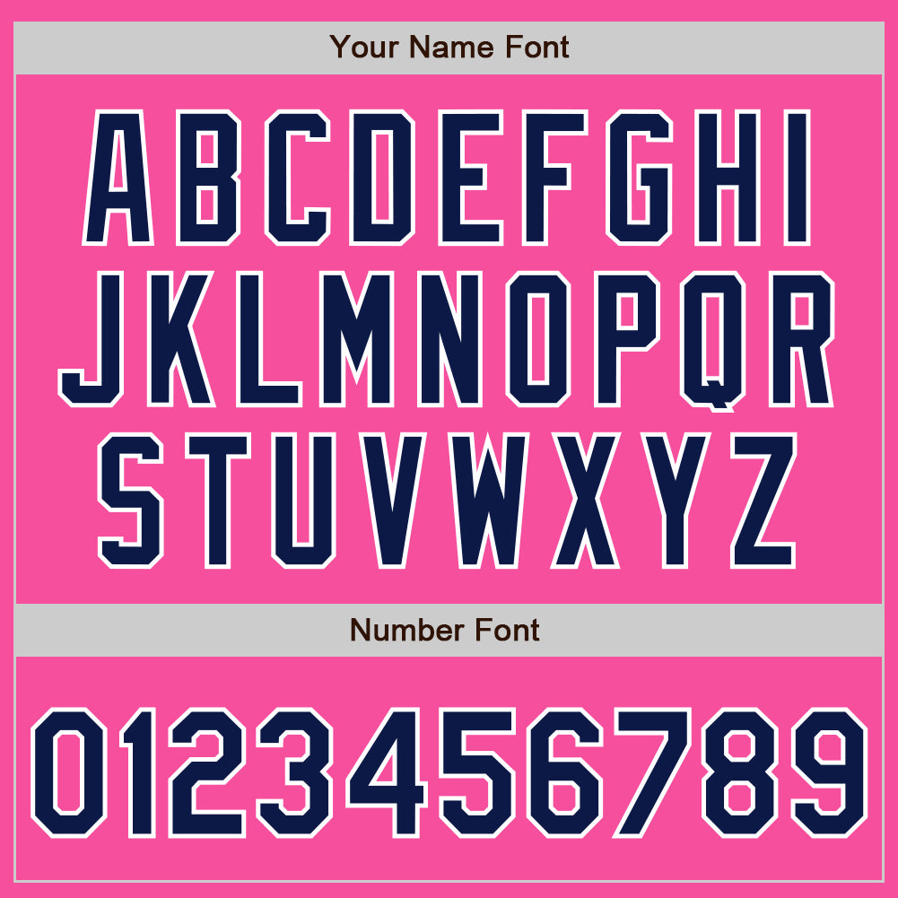 Custom Pink Navy-White Authentic Baseball Jersey - Sky-Custom