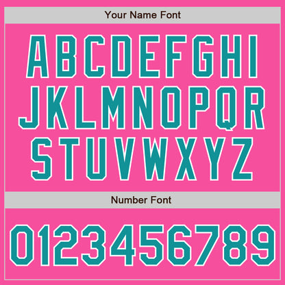 Custom Pink Teal-White Authentic Baseball Jersey - Sky-Custom