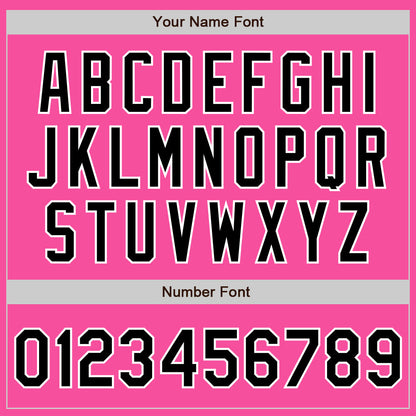 Custom Pink Black-White Authentic Baseball Jersey - Sky-Custom