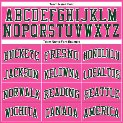 Custom Pink White Pinstripe Green-White Authentic Basketball Jersey - Sky-Custom