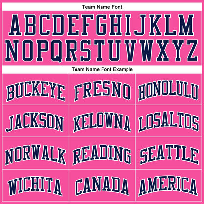 Custom Pink White Pinstripe Navy-White Authentic Basketball Jersey - Sky-Custom
