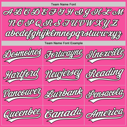Custom Pink White Pinstripe White-Black Authentic Baseball Jersey - Sky-Custom