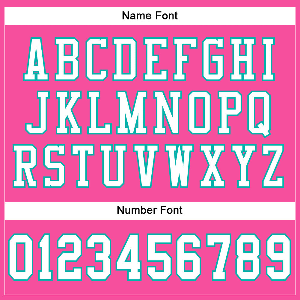 Custom Pink White-Aqua Mesh Authentic Football Jersey - Sky-Custom