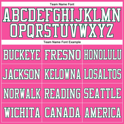 Custom Pink White-Kelly Green Mesh Authentic Football Jersey - Sky-Custom