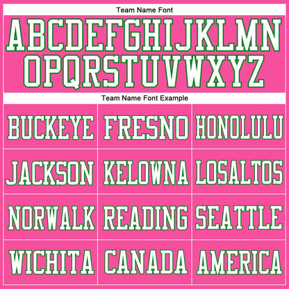 Custom Pink White-Grass Green Mesh Authentic Football Jersey - Sky-Custom