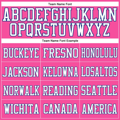 Custom Pink White-Royal Mesh Authentic Football Jersey - Sky-Custom