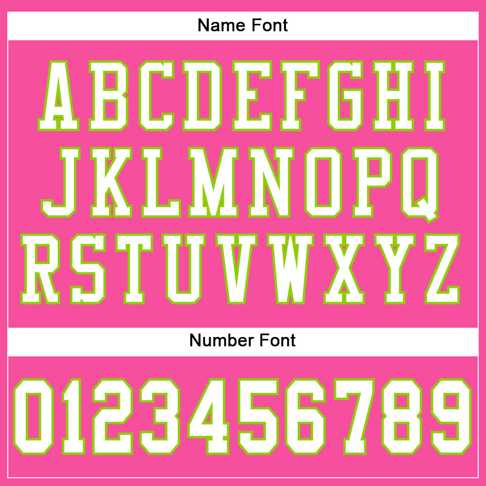 Custom Pink White-Neon Green Mesh Authentic Football Jersey - Sky-Custom