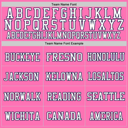 Custom Pink Navy-White Mesh Authentic Football Jersey - Sky-Custom