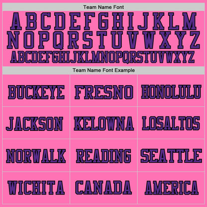 Custom Pink Purple-Black Mesh Authentic Football Jersey - Sky-Custom