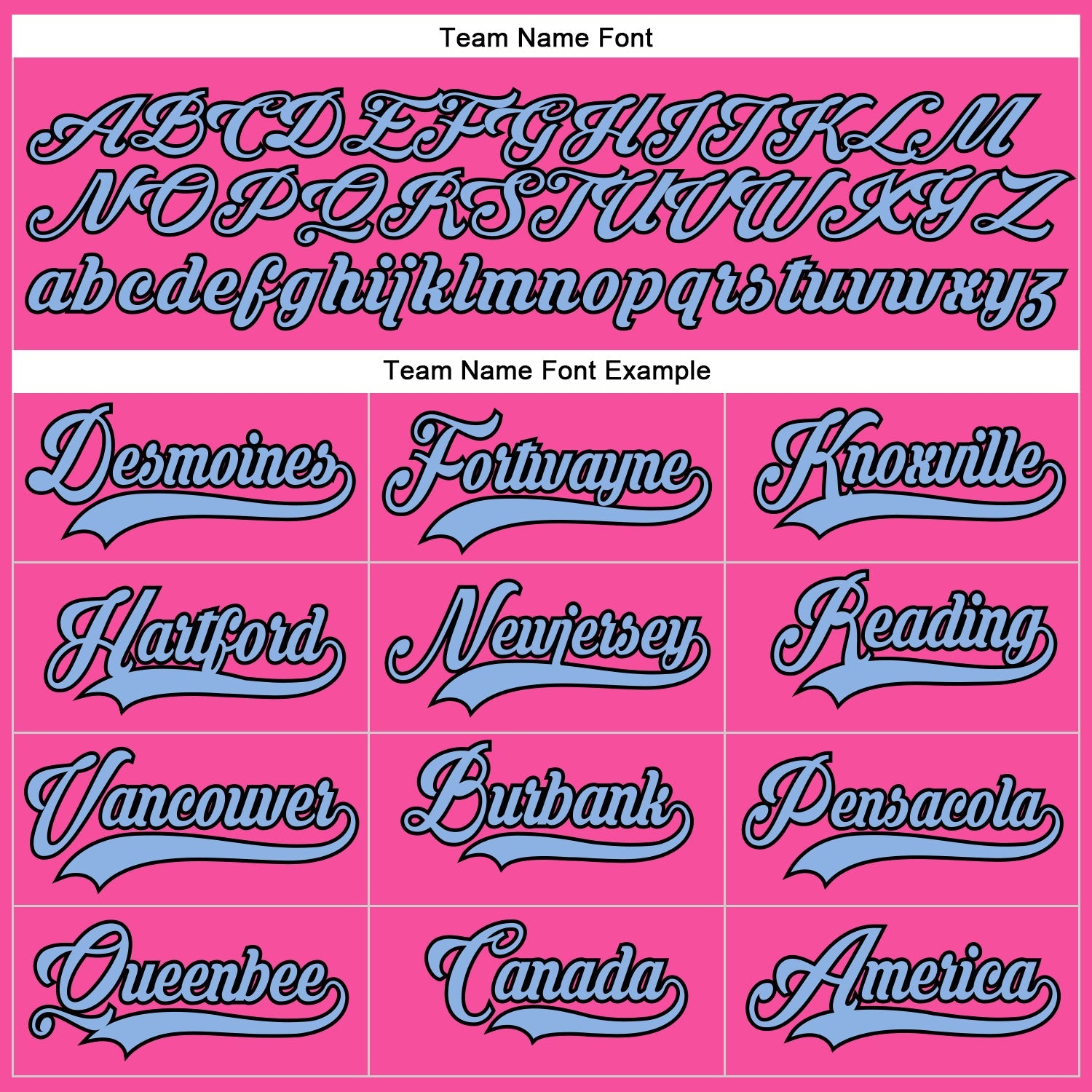 Custom Pink Light Blue-Black Hockey Lace Neck Jersey - Sky-Custom