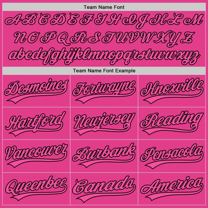 Custom Pink Black-White Authentic Throwback Baseball Jersey - Sky-Custom