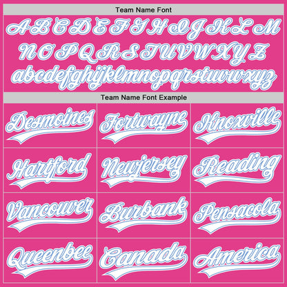 Custom Pink White-Light Blue Authentic Throwback Baseball Jersey - Sky-Custom