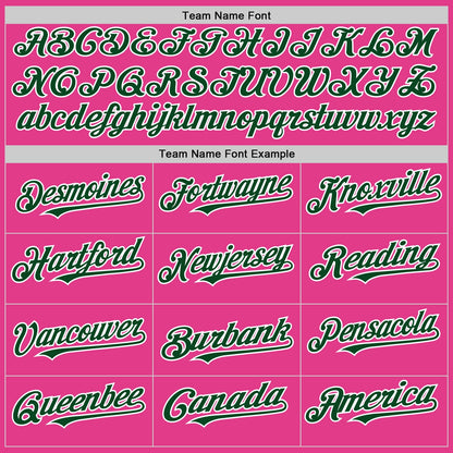 Custom Pink Green-White Mesh Authentic Throwback Baseball Jersey - Sky-Custom