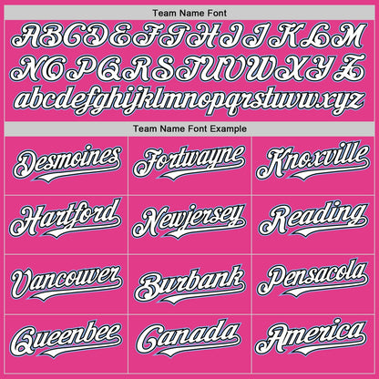 Custom Pink Black-Light Blue Mesh Authentic Throwback Baseball Jersey - Sky-Custom