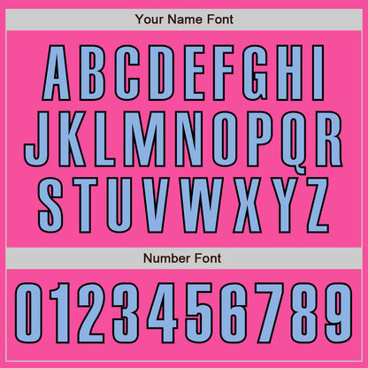 Custom Pink Light Blue-Black Authentic Baseball Jersey - Sky-Custom