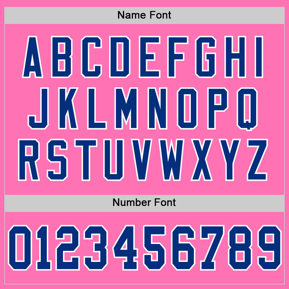 Custom Pink Royal-White Mesh Authentic Throwback Football Jersey - Sky-Custom