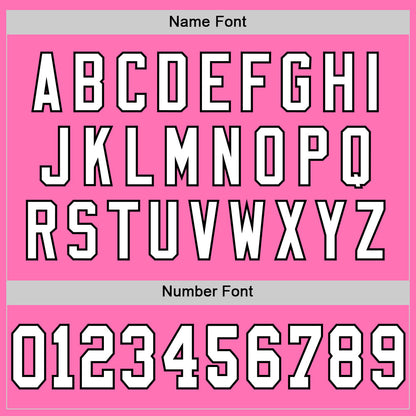 Custom Pink White-Black Mesh Authentic Throwback Football Jersey - Sky-Custom