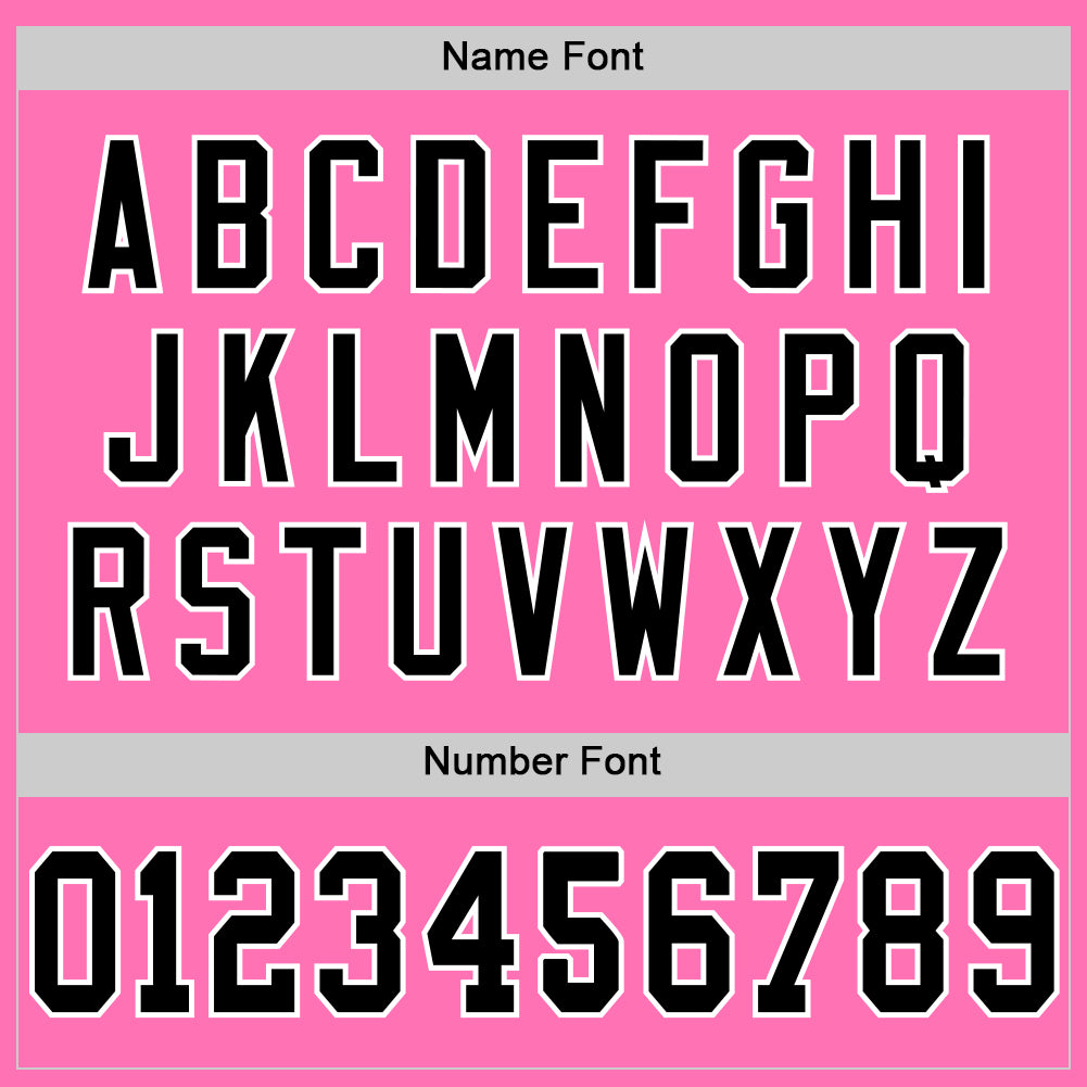 Custom Pink Black-White Mesh Authentic Throwback Football Jersey - Sky-Custom