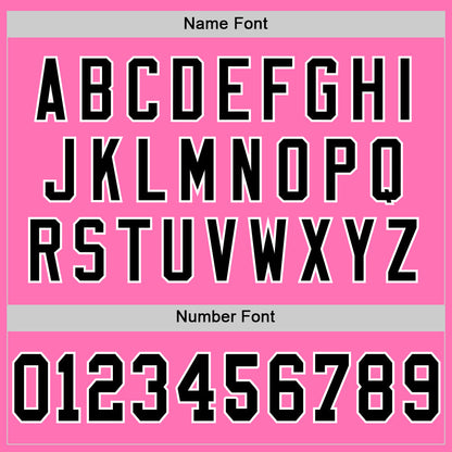 Custom Pink Black-White Mesh Authentic Throwback Football Jersey - Sky-Custom