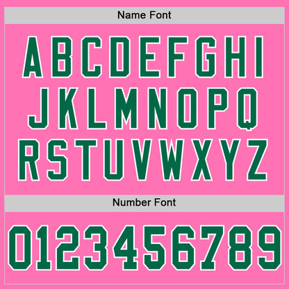 Custom Pink Kelly Green-White Mesh Authentic Throwback Football Jersey - Sky-Custom