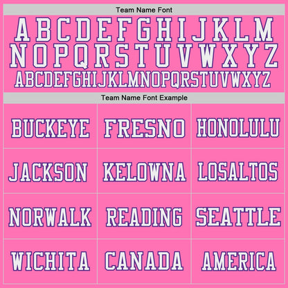 Custom Pink Purple-White Mesh Authentic Throwback Football Jersey - Sky-Custom