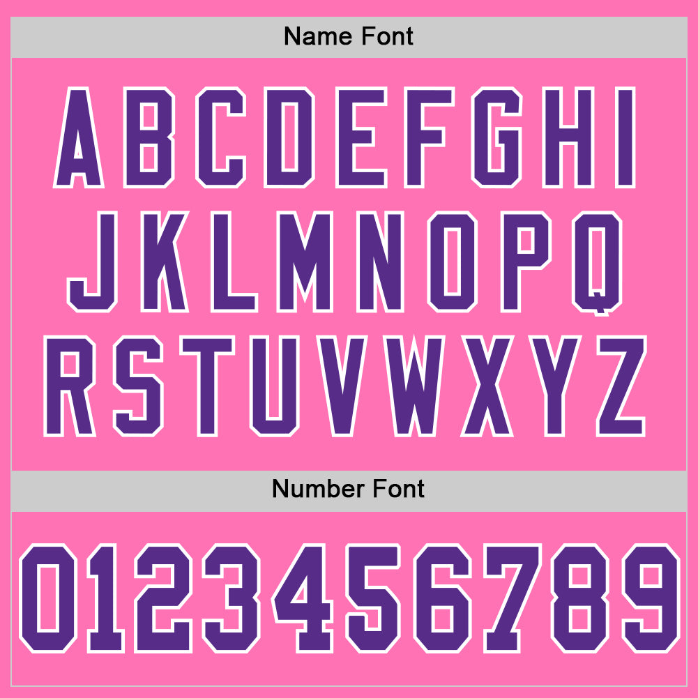 Custom Pink Purple-White Mesh Authentic Throwback Football Jersey - Sky-Custom