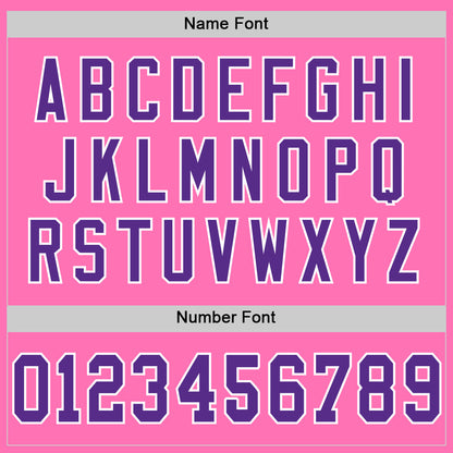 Custom Pink Purple-White Mesh Authentic Throwback Football Jersey - Sky-Custom