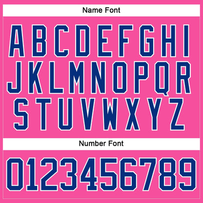 Custom Pink Royal-White Hockey Lace Neck Jersey - Sky-Custom