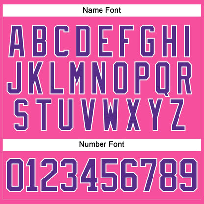 Custom Pink Purple-White Hockey Lace Neck Jersey - Sky-Custom