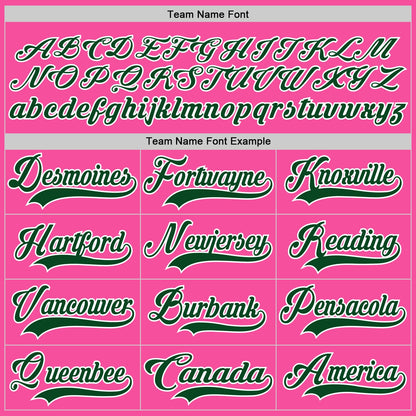 Custom Pink Green-White Hockey Lace Neck Jersey - Sky-Custom