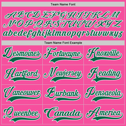 Custom Pink Kelly Green-White Hockey Lace Neck Jersey - Sky-Custom