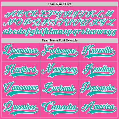 Custom Pink Aqua-White Hockey Lace Neck Jersey - Sky-Custom