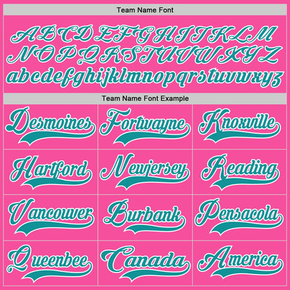 Custom Pink Teal-White Hockey Lace Neck Jersey - Sky-Custom