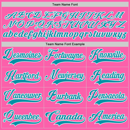 Custom Pink Teal-White Hockey Jersey - Sky-Custom