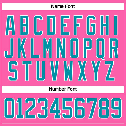 Custom Pink Teal-White Hockey Jersey - Sky-Custom