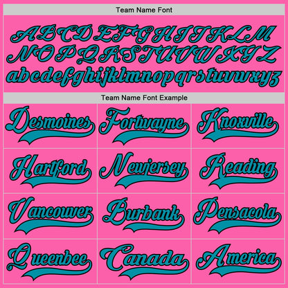 Custom Pink Teal-Black Hockey Jersey - Sky-Custom