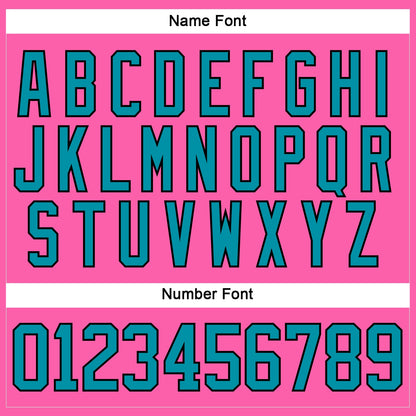 Custom Pink Teal-Black Hockey Jersey - Sky-Custom